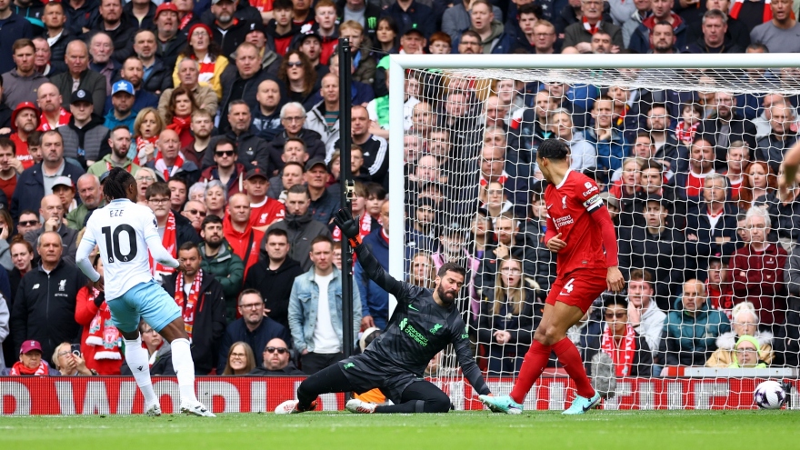 Hàng công vô duyên kỳ lạ, Liverpool thua đau Crystal Palace